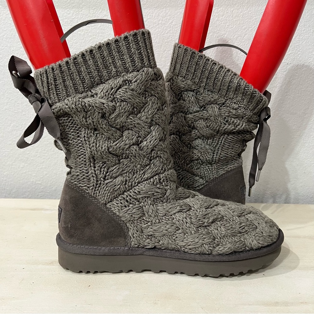 Ugg Grey Heathered Winter Boots - Picture 2 of 9